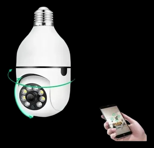 Cámara de vigilancia con bombilla